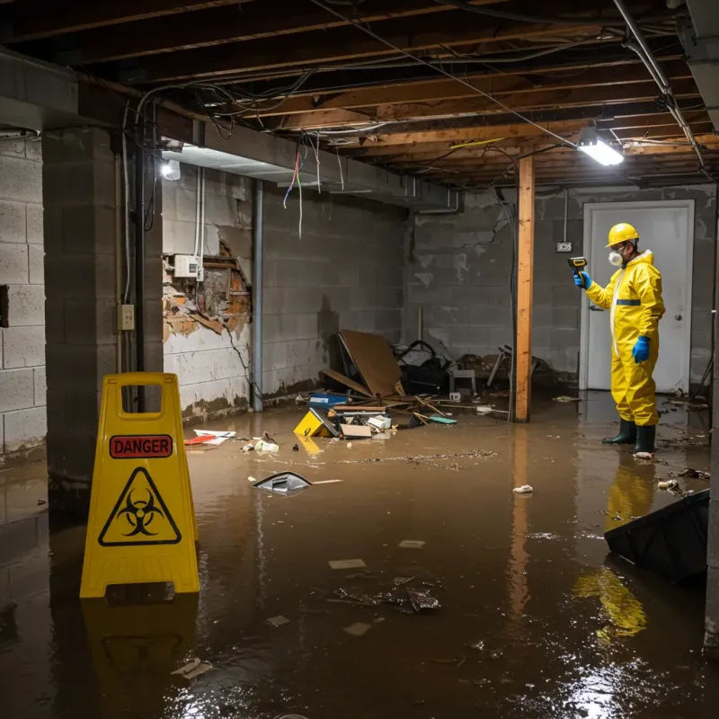 Flooded Basement Electrical Hazard in Floris, VA Property